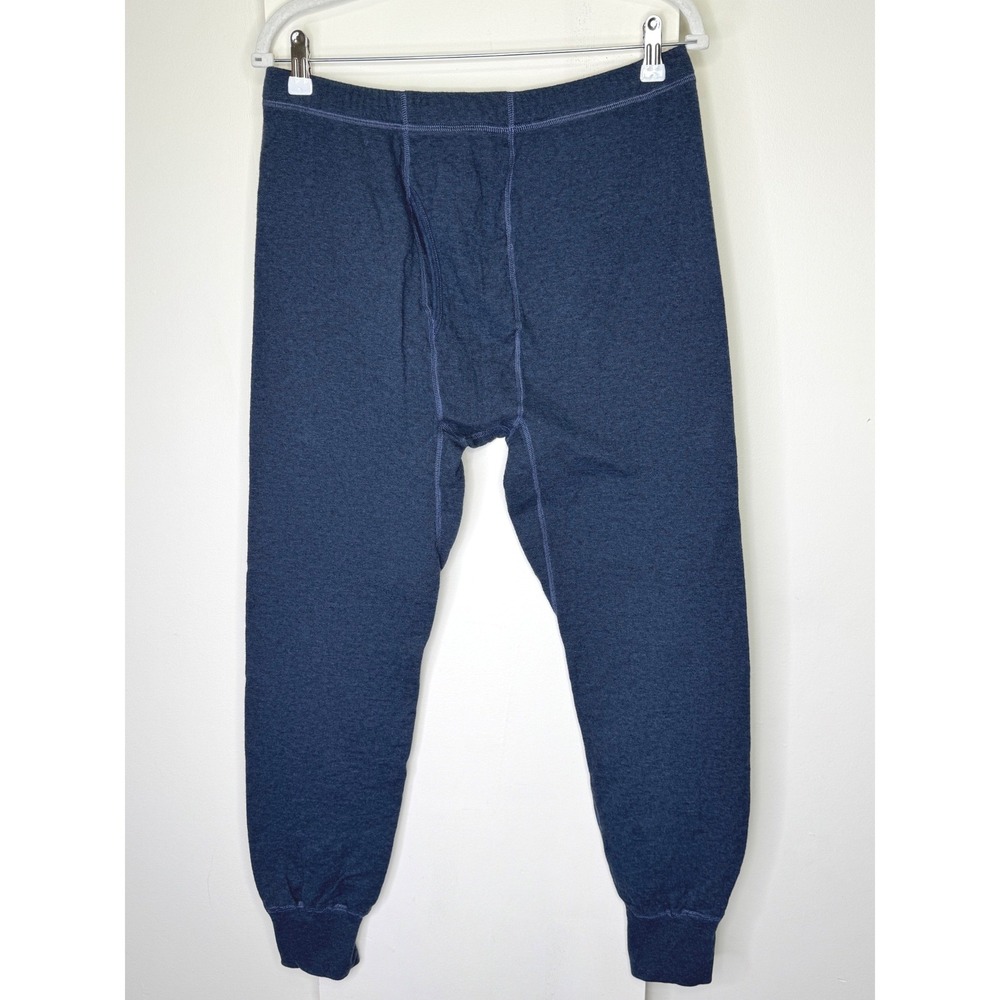 L.L. Bean Double Layer Thermal Wool Blend Underwear Pants Mens Large Blue